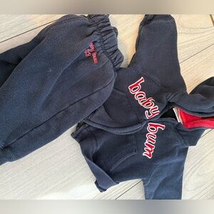 Vintage Baby Bum Kids Navy Joggers and Hoodie Set